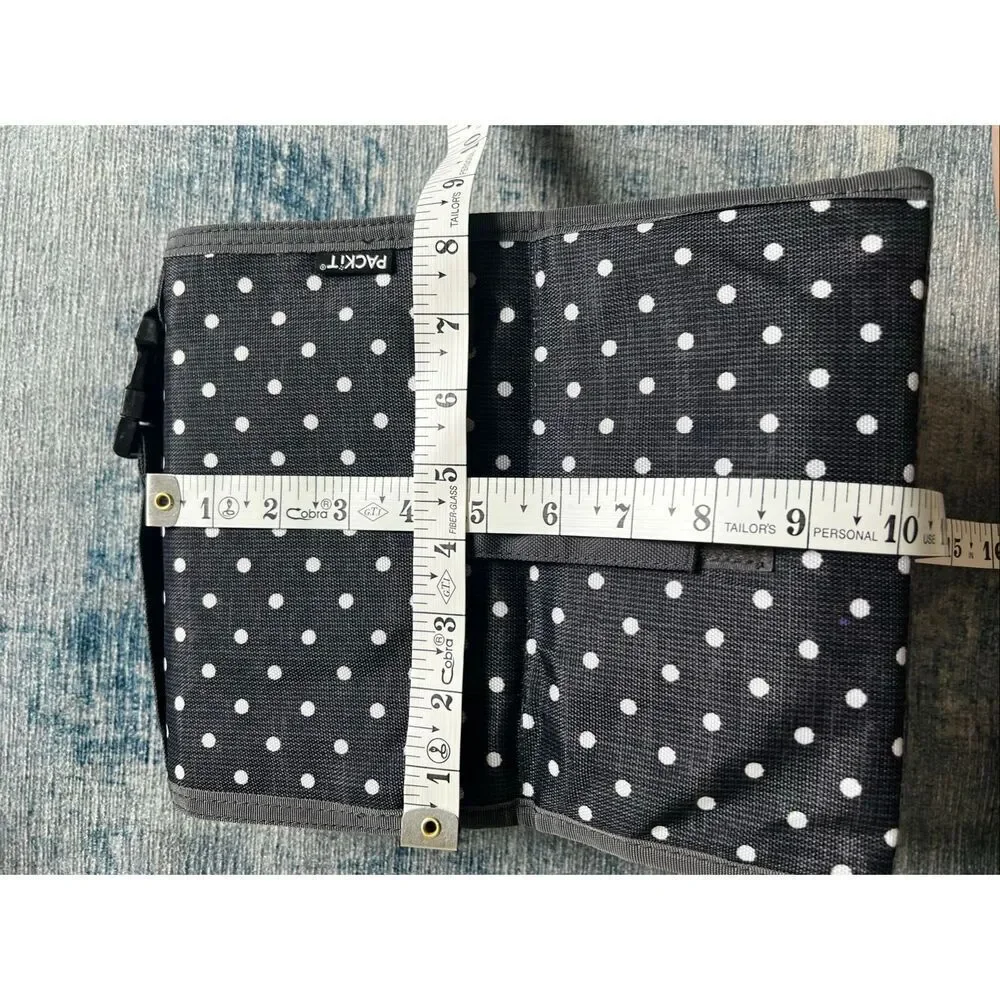 Packit Gray White Polka Dot Freezable Lunch Bag